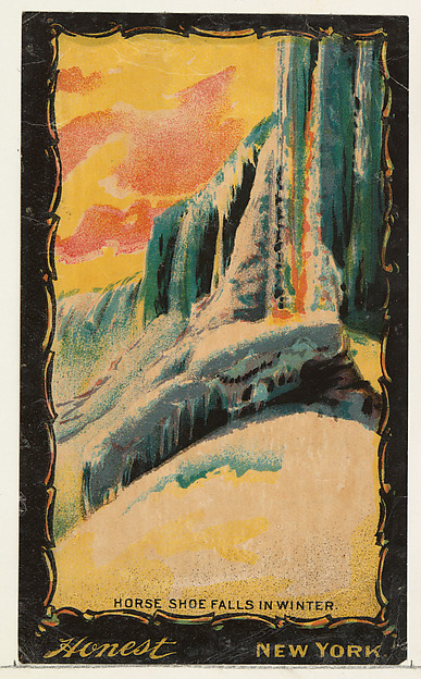 Horse Shoe Falls in Winter, from the Transparencies series (N137) issued by W. Duke, Sons & Co. to promote Honest Long Cut Tobacco