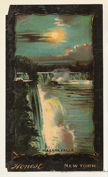 Niagara Falls, from the Transparencies series (N137) issued by W. Duke, Sons & Co. to promote Honest Long Cut Tobacco