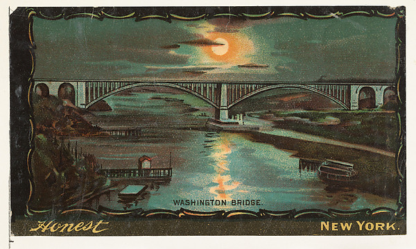 Washington Bridge, from the Transparencies series (N137) issued by W. Duke, Sons & Co. to promote Honest Long Cut Tobacco