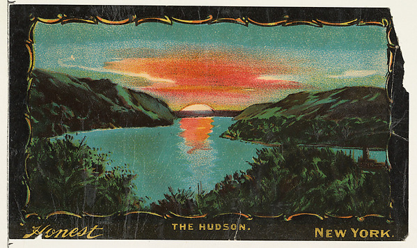 The Hudson River, from the Transparencies series (N137) issued by W. Duke, Sons & Co. to promote Honest Long Cut Tobacco