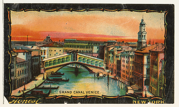 Grand Canal, Venice, from the Transparencies series (N137) issued by W. Duke, Sons & Co. to promote Honest Long Cut Tobacco