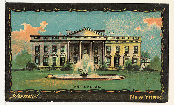 The White House, Washington, D.C., from the Transparencies series (N137) issued by W. Duke, Sons & Co. to promote Honest Long Cut Tobacco