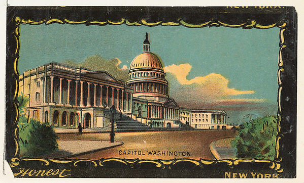 Capitol, Washington, D.C., from the Transparencies series (N137) issued by W. Duke, Sons & Co. to promote Honest Long Cut Tobacco