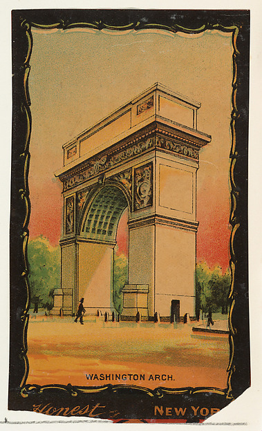 Washington Arch, from the Transparencies series (N137) issued by W. Duke, Sons & Co. to promote Honest Long Cut Tobacco