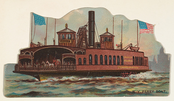 New York Ferry Boat, from the Types of Vessels series (N139) issued by Duke Sons & Co. to promote Honest Long Cut Tobacco