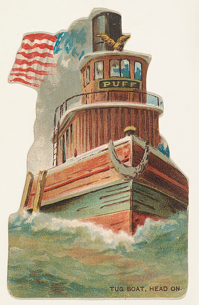 Tug Boat, Head On, from the Types of Vessels series (N139) issued by Duke Sons & Co. to promote Honest Long Cut Tobacco