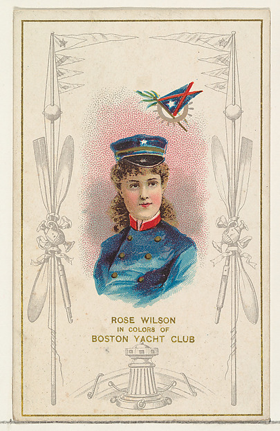 Rose Wilson in Colors of the Boston Yacht Club, from the Yacht Colors of the World series (N140) issued by Duke Sons & Co. to promote Honest Long Cut Tobacco by W. Duke, Sons & Co., The Metropolitan Museum of Art