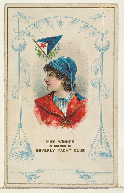 Miss Winner in Colors of Beverly Yacht Club, from the Yacht Colors of the World series (N140) issued by Duke Sons & Co. to promote Honest Long Cut Tobacco by W. Duke, Sons & Co., The Metropolitan Museum of Art