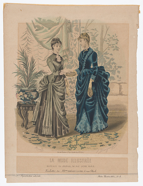 Toilettes de Mme Bréant-Castel, from  La Mode Illustrée, 1855, No. 4
