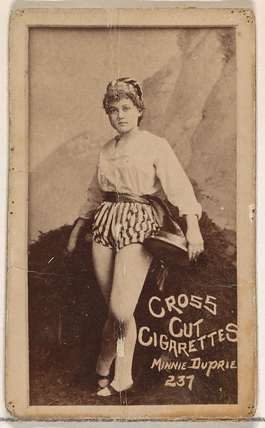 Card Number 237, Minnie Duprie, from the Actors and Actresses series (N145-1) issued by Duke Sons & Co. to promote Cross Cut Cigarettes by W. Duke, Sons & Co., The Metropolitan Museum of Art