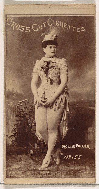 Card Number 155, Mollie Fuller, from the Actors and Actresses series (N145-1) issued by Duke Sons & Co. to promote Cross Cut Cigarettes