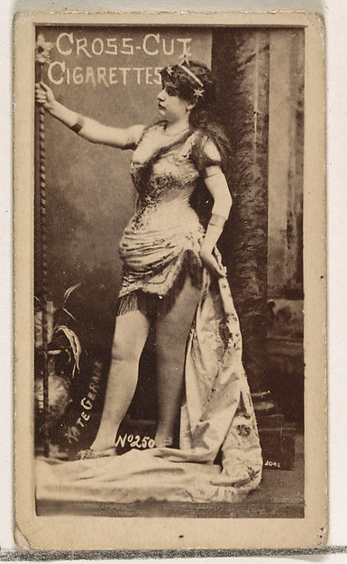 Card Number 250, Kate Gerade, from the Actors and Actresses series (N145-1) issued by Duke Sons & Co. to promote Cross Cut Cigarettes