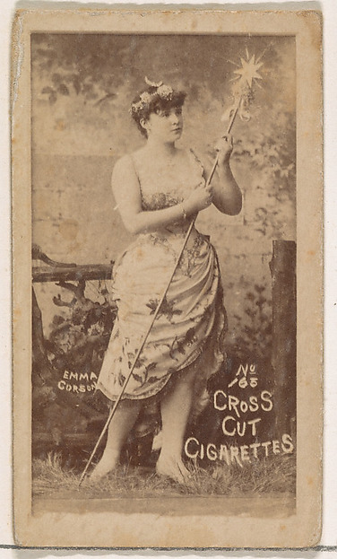 Card Number 165, Emma Corson, from the Actors and Actresses series (N145-1) issued by Duke Sons & Co. to promote Cross Cut Cigarettes by W. Duke, Sons & Co., The Metropolitan Museum of Art