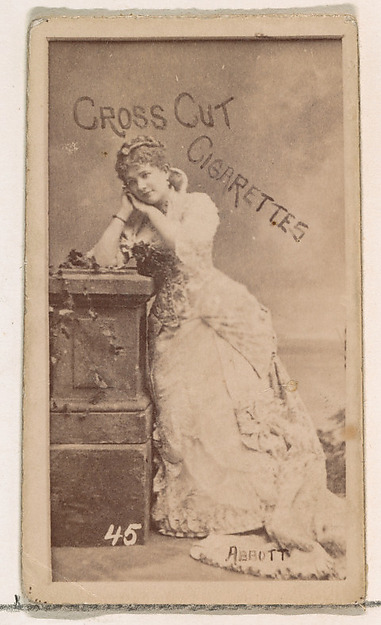 Card Number 45, Abbott, from the Actors and Actresses series (N145-1) issued by Duke Sons & Co. to promote Cross Cut Cigarettes by W. Duke, Sons & Co., The Metropolitan Museum of Art