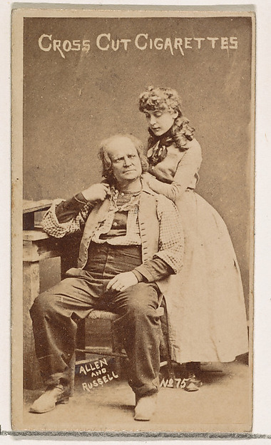 Card Number 75, Allen and Russell, from the Actors and Actresses series (N145-1) issued by Duke Sons & Co. to promote Cross Cut Cigarettes by W. Duke, Sons & Co., The Metropolitan Museum of Art