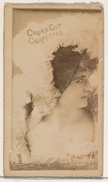 Anderson, from the Actors and Actresses series (N145-1) issued by Duke Sons & Co. to promote Cross Cut Cigarettes