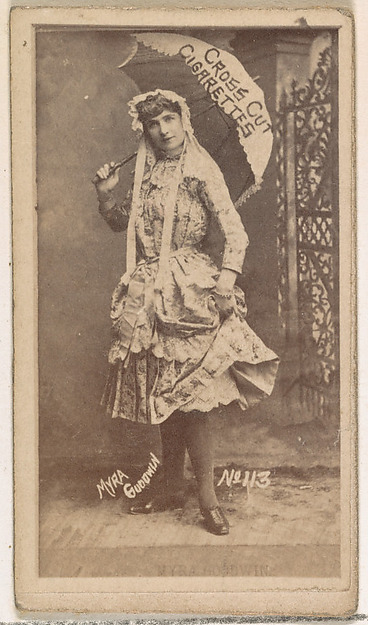 Card Number 113, Myra Goodman, from the Actors and Actresses series (N145-1) issued by Duke Sons & Co. to promote Cross Cut Cigarettes by W. Duke, Sons & Co., The Metropolitan Museum of Art