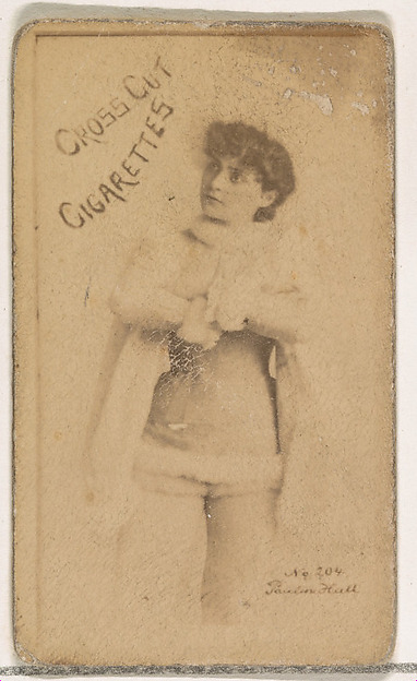 Card Number 304, Pauline Hall, from the Actors and Actresses series (N145-1) issued by Duke Sons & Co. to promote Cross Cut Cigarettes
