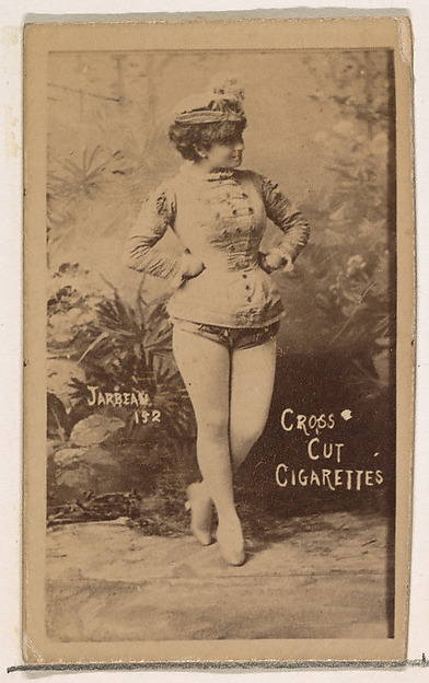 Card Number 152, Jarbeau, from the Actors and Actresses series (N145-1) issued by Duke Sons & Co. to promote Cross Cut Cigarettes by W. Duke, Sons & Co., The Metropolitan Museum of Art