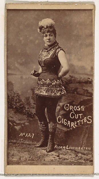 Card Number 127, Flora Livingston, from the Actors and Actresses series (N145-1) issued by Duke Sons & Co. to promote Cross Cut Cigarettes by W. Duke, Sons & Co., The Metropolitan Museum of Art