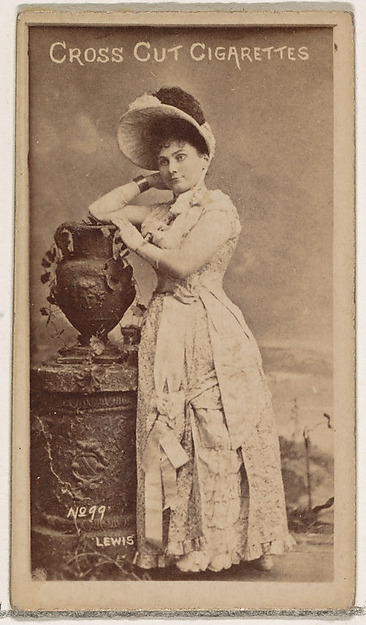 Card Number 99, Lewis, from the Actors and Actresses series (N145-1) issued by Duke Sons & Co. to promote Cross Cut Cigarettes