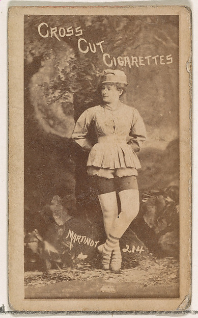 Card Number 214, Sadie Martinot, from the Actors and Actresses series (N145-1) issued by Duke Sons & Co. to promote Cross Cut Cigarettes by W. Duke, Sons & Co., The Metropolitan Museum of Art
