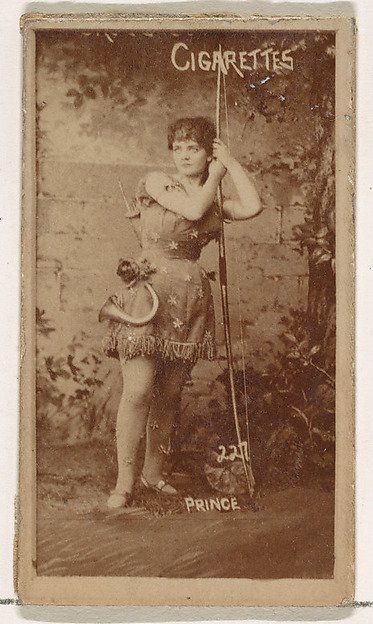 Card Number 227, Prince, from the Actors and Actresses series (N145-1) issued by Duke Sons & Co. to promote Cross Cut Cigarettes