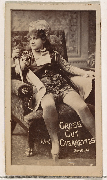 Card Number 45, Randall, from the Actors and Actresses series (N145-1) issued by Duke Sons & Co. to promote Cross Cut Cigarettes by W. Duke, Sons & Co., The Metropolitan Museum of Art