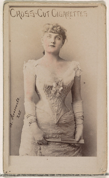 Card Number 205, Blanche Roosevelt, from the Actors and Actresses series (N145-1) issued by Duke Sons & Co. to promote Cross Cut Cigarettes