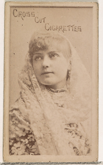 Card Number 5, Lillian Russell, from the Actors and Actresses series (N145-1) issued by Duke Sons & Co. to promote Cross Cut Cigarettes