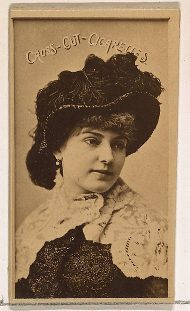 Lillian Russell, from the Actors and Actresses series (N145-1) issued by Duke Sons & Co. to promote Cross Cut Cigarettes