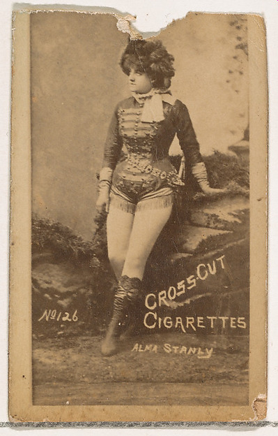 Card Number 126, Alma Stanley, from the Actors and Actresses series (N145-1) issued by Duke Sons & Co. to promote Cross Cut Cigarettes by W. Duke, Sons & Co., The Metropolitan Museum of Art