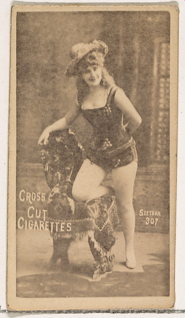 Card Number 307, Stetson, from the Actors and Actresses series (N145-1) issued by Duke Sons & Co. to promote Cross Cut Cigarettes by W. Duke, Sons & Co., The Metropolitan Museum of Art