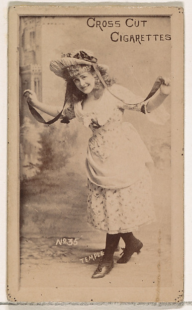 Card Number 35, Rose Temple, from the Actors and Actresses series (N145-1) issued by Duke Sons & Co. to promote Cross Cut Cigarettes