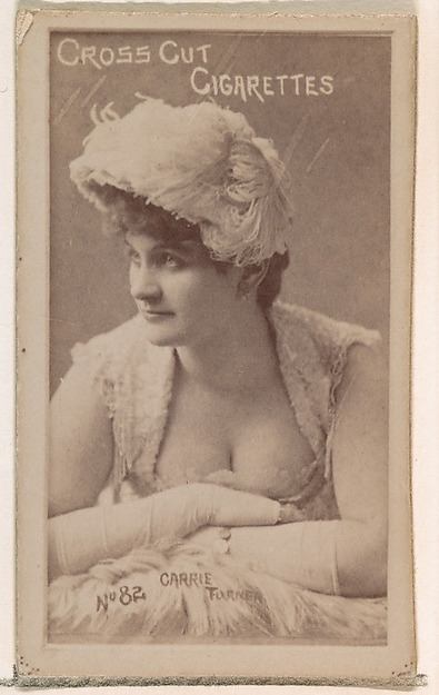Card Number 82, Carrie Turner, from the Actors and Actresses series (N145-1) issued by Duke Sons & Co. to promote Cross Cut Cigarettes