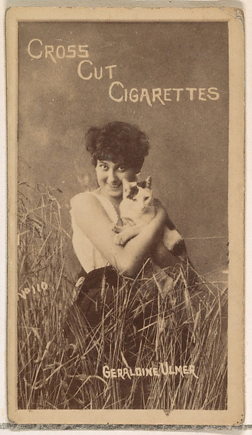 Card Number 110, Geraldine Ulmer, from the Actors and Actresses series (N145-1) issued by Duke Sons & Co. to promote Cross Cut Cigarettes