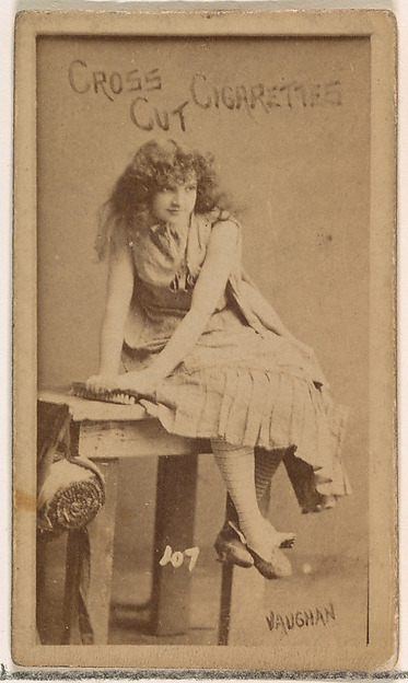 Card Number 107, Vaughan, from the Actors and Actresses series (N145-1) issued by Duke Sons & Co. to promote Cross Cut Cigarettes