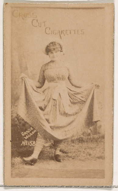 Card Number 158, Gracie Wilson, from the Actors and Actresses series (N145-1) issued by Duke Sons & Co. to promote Cross Cut Cigarettes by W. Duke, Sons & Co., The Metropolitan Museum of Art