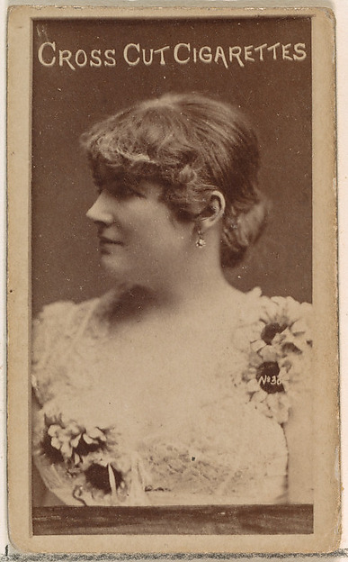 Card Number 38, from the Actors and Actresses series (N145-1) issued by Duke Sons & Co. to promote Cross Cut Cigarettes