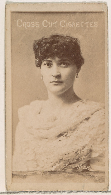 Card Number 29, from the Actors and Actresses series (N145-1) issued by Duke Sons & Co. to promote Cross Cut Cigarettes