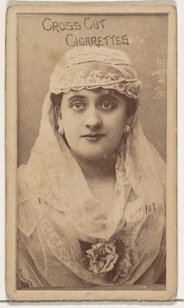 Card Number 107, from the Actors and Actresses series (N145-1) issued by Duke Sons & Co. to promote Cross Cut Cigarettes