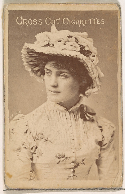 Leslie, from the Actors and Actresses series (N145-1) issued by Duke Sons & Co. to promote Cross Cut Cigarettes