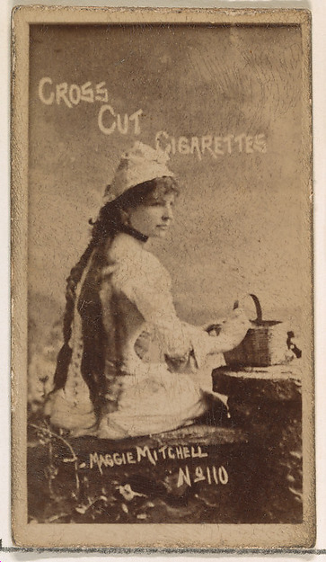 Card Number 110, Maggie Mitchell, from the Actors and Actresses series (N145-1) issued by Duke Sons & Co. to promote Cross Cut Cigarettes by W. Duke, Sons & Co., The Metropolitan Museum of Art