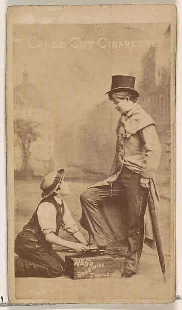 Card Number 50, Goodwin and Johnson, from the Actors and Actresses series (N145-1) issued by Duke Sons & Co. to promote Cross Cut Cigarettes