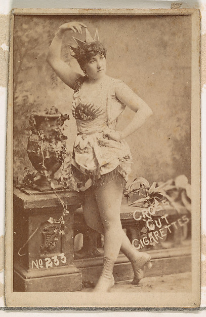 Card Number 233, Lillian Russell, from the Actors and Actresses series (N145-1) issued by Duke Sons & Co. to promote Cross Cut Cigarettes
