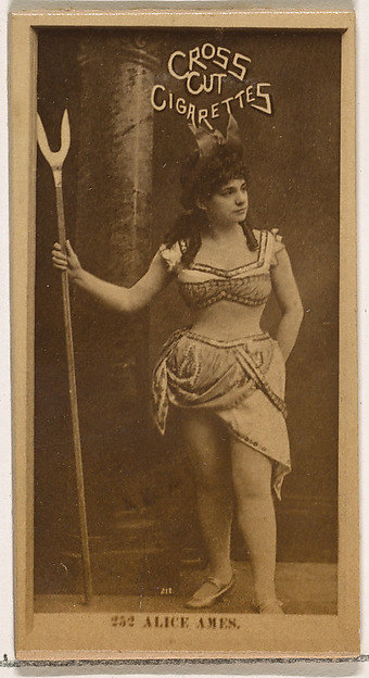 Card Number 252, Alice Ames, from the Actors and Actresses series (N145-2) issued by Duke Sons & Co. to promote Cross Cut Cigarettes