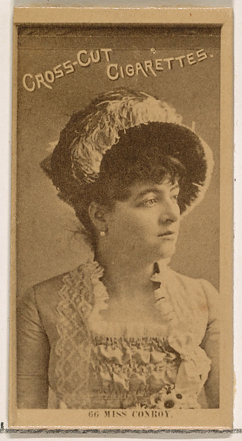 Card Number 66, Miss Conroy, from the Actors and Actresses series (N145-2) issued by Duke Sons & Co. to promote Cross Cut Cigarettes