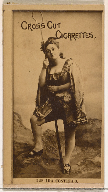 Card Number 228, Ida Costello, from the Actors and Actresses series (N145-2) issued by Duke Sons & Co. to promote Cross Cut Cigarettes