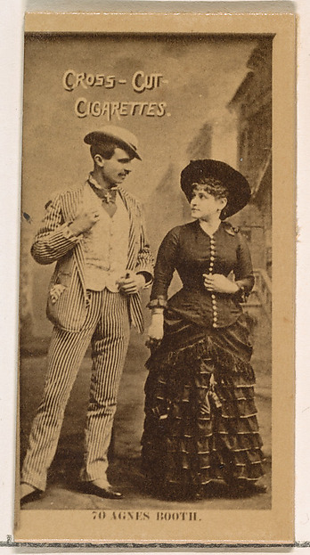 Card Number 70, Agnes Booth, from the Actors and Actresses series (N145-2) issued by Duke Sons & Co. to promote Cross Cut Cigarettes