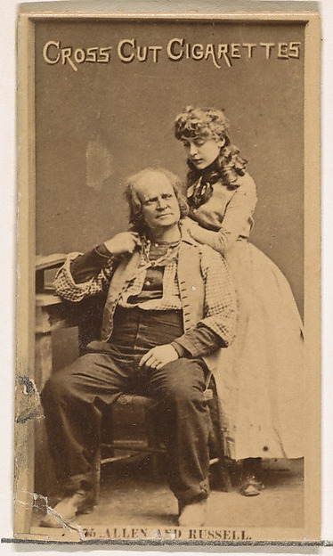 Card Number 75, Allen and Russell, from the Actors and Actresses series (N145-2) issued by Duke Sons & Co. to promote Cross Cut Cigarettes